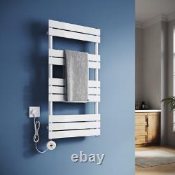 Sèche-serviettes électrique chauffant pour salle de bain, radiateur blanc avec minuterie, chauffage rapide 500 x 1000