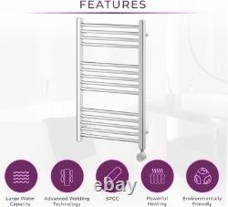Sèche-serviettes électrique chromé 770x500 mm intelligent 300 W radiateur de salle de bain