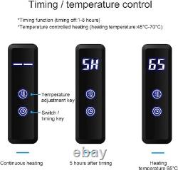 Sèche-serviettes électrique chromé pour salle de bain avec minuteur et radiateur thermostatique