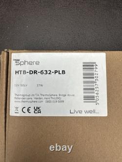 Sèche-serviettes électrique mural ThermoSphere 632 mm en laiton poli HTB-DR-632-PLB
