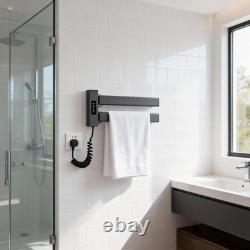 Sèche-serviettes électrique plat tubulaire chauffant H180 mm L450 mm mural serviettes chaudes chauffées