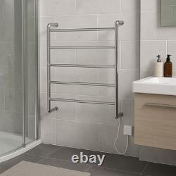 Sèche-serviettes électrique traditionnel sec 600 (l) x 700 mm (h) en acier inoxydable 55W