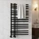 S&egrave;che-serviettes Noir Chauff&eacute; 500x900 Mm Panneau Plat 1432 Btu Chauffage Central Royaume-uni