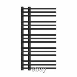 Sèche-serviettes noir chauffé 500x900 mm panneau plat 1432 BTU chauffage central Royaume-Uni