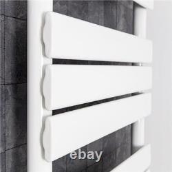 Sèche-serviettes plat chauffant blanc 1200 x 600 mm pour salle de bain, mural, salle de bain