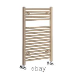 Sèche-serviettes vertical Newark marron pour salle de bain, radiateur à serviettes chauffant 770x500 mm