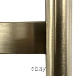 Serviteur de serviettes chauffant électrique à sec, slimline, 400 mm (l) x 700 mm (h), laiton brossé, 55 W