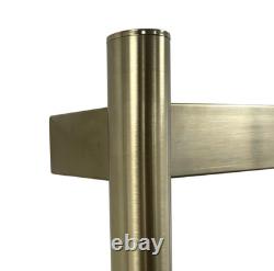 Serviteur de serviettes chauffant électrique à sec, slimline, 400 mm (l) x 700 mm (h), laiton brossé, 55 W