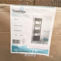 Tout nouveau sèche-serviettes chauffant Towelrads Eton anthracite 1000 x 500 mm en boîte
